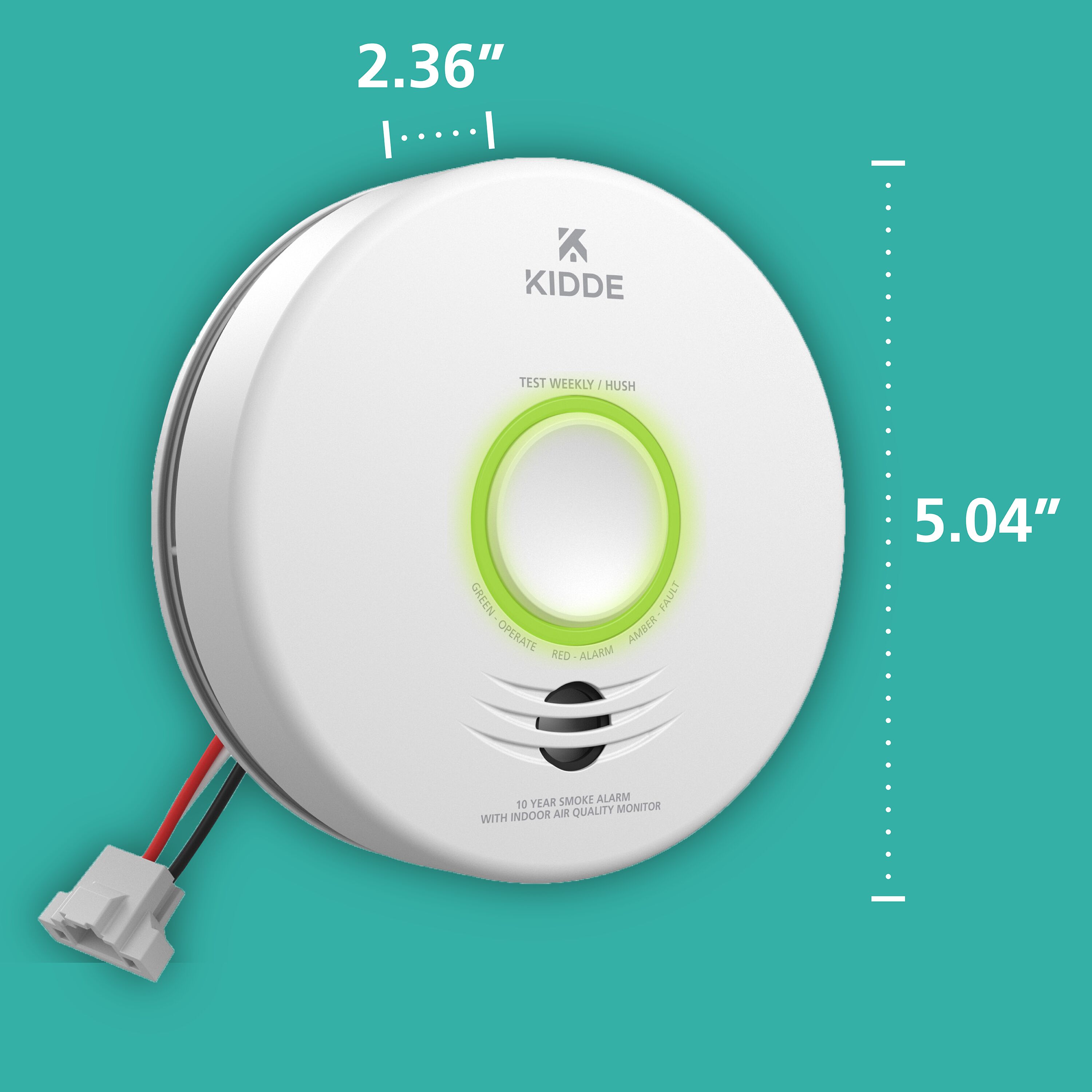 Kidde Smart Carbon Monoxide Detector & Air Quality Monitor - WiFi, Alexa Compatible, Plug-In