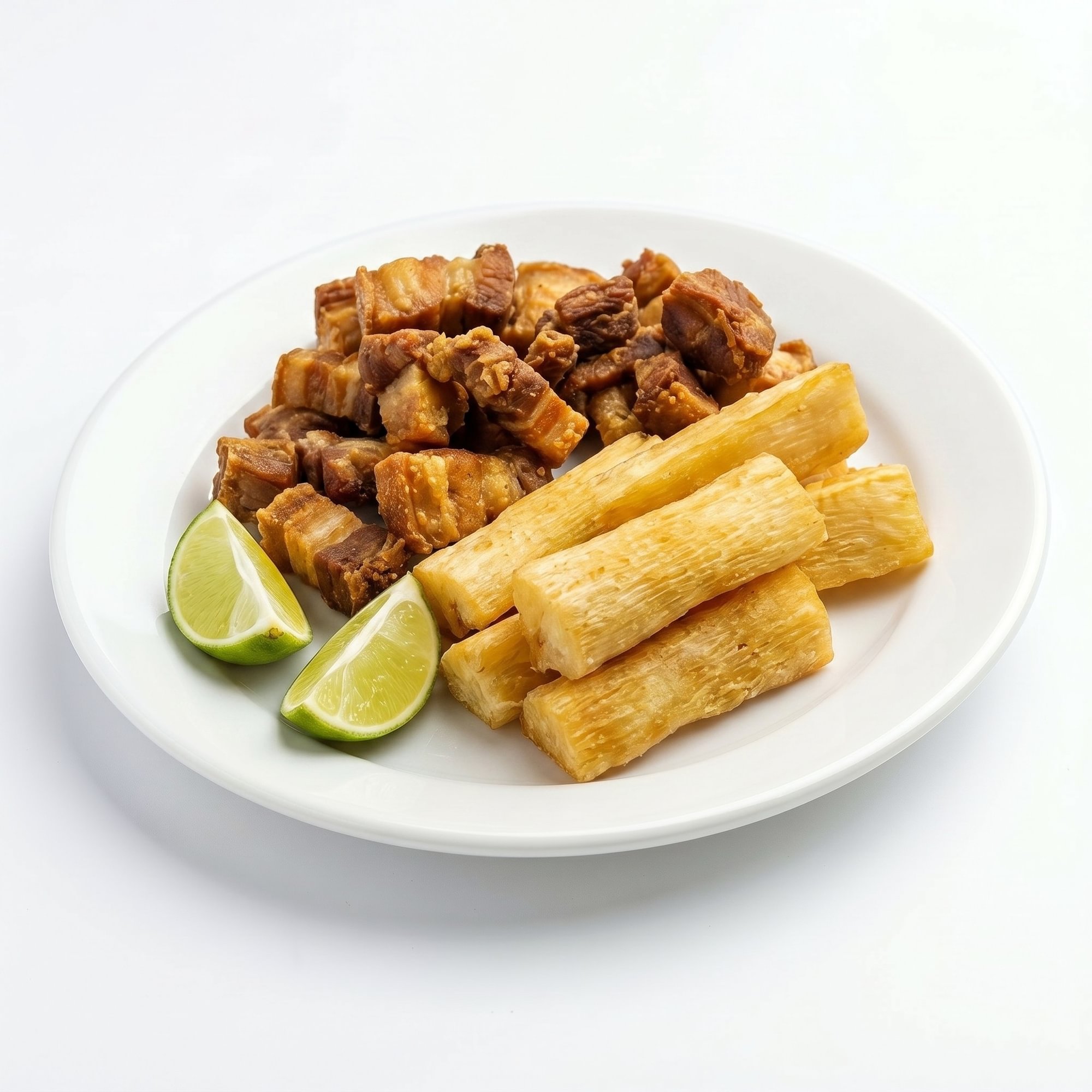 Chicharron Con Yuca Frita