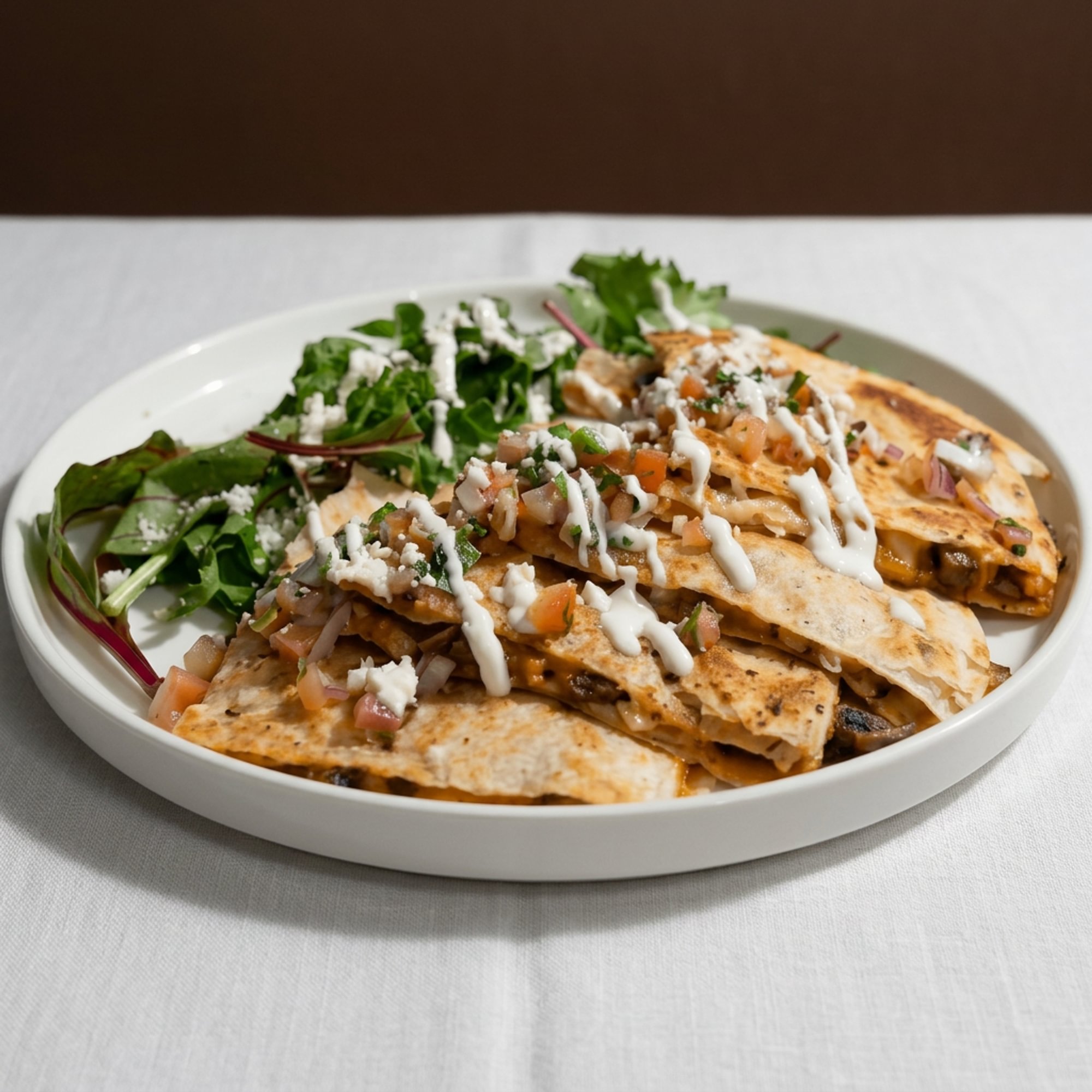 Spinach and Chicken Quesadilla