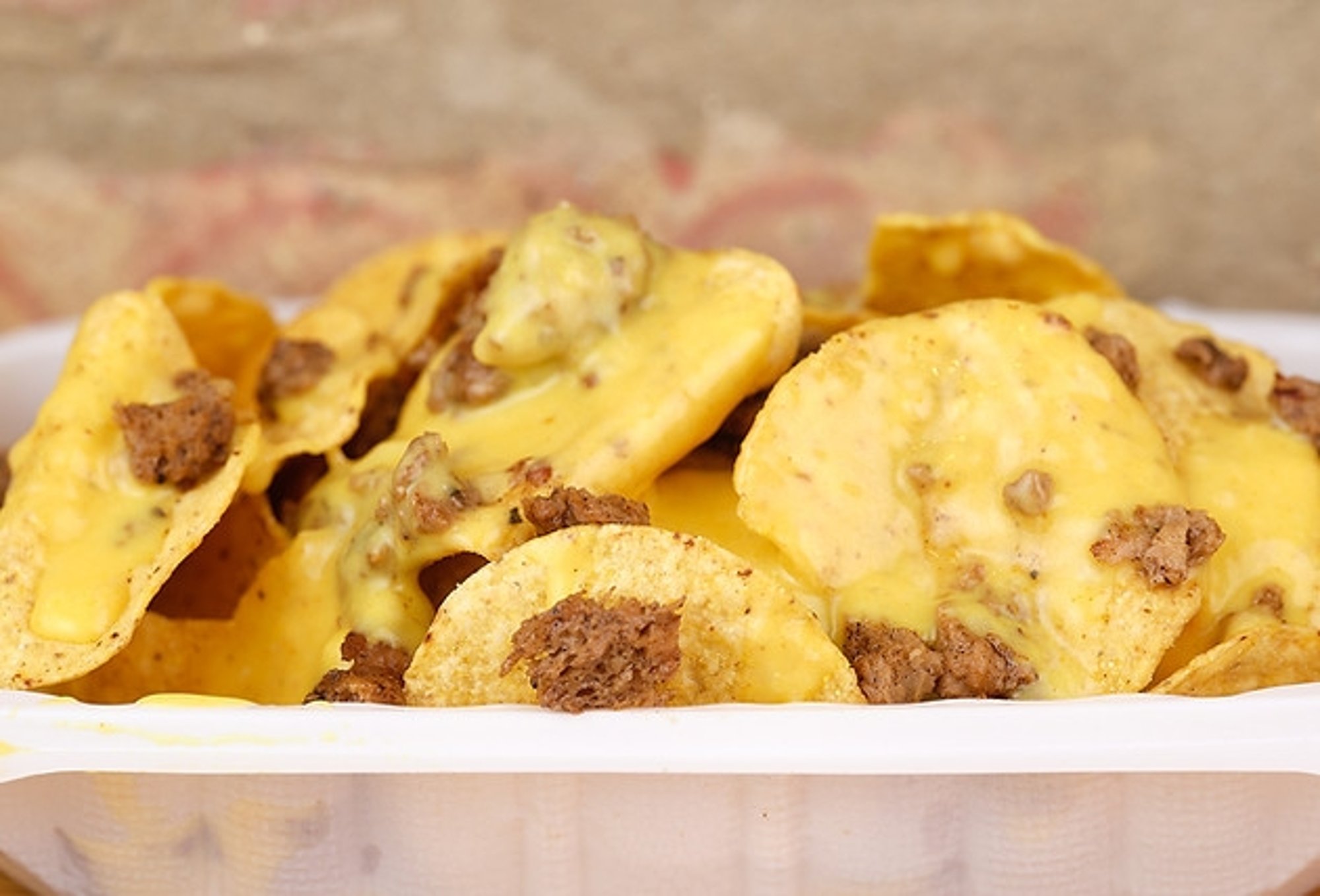 Mini Nachos with Cheese &Crumbles Seitan