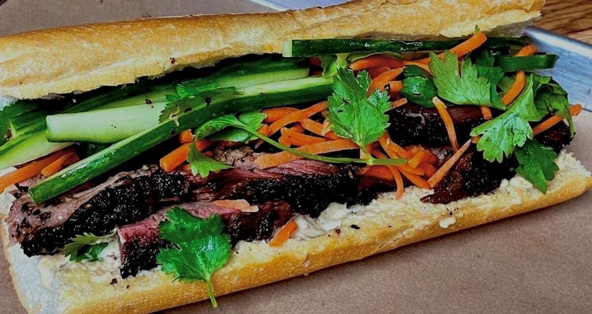 Beef Brisket Sandwich (7") - Banh Mi Thit Chin