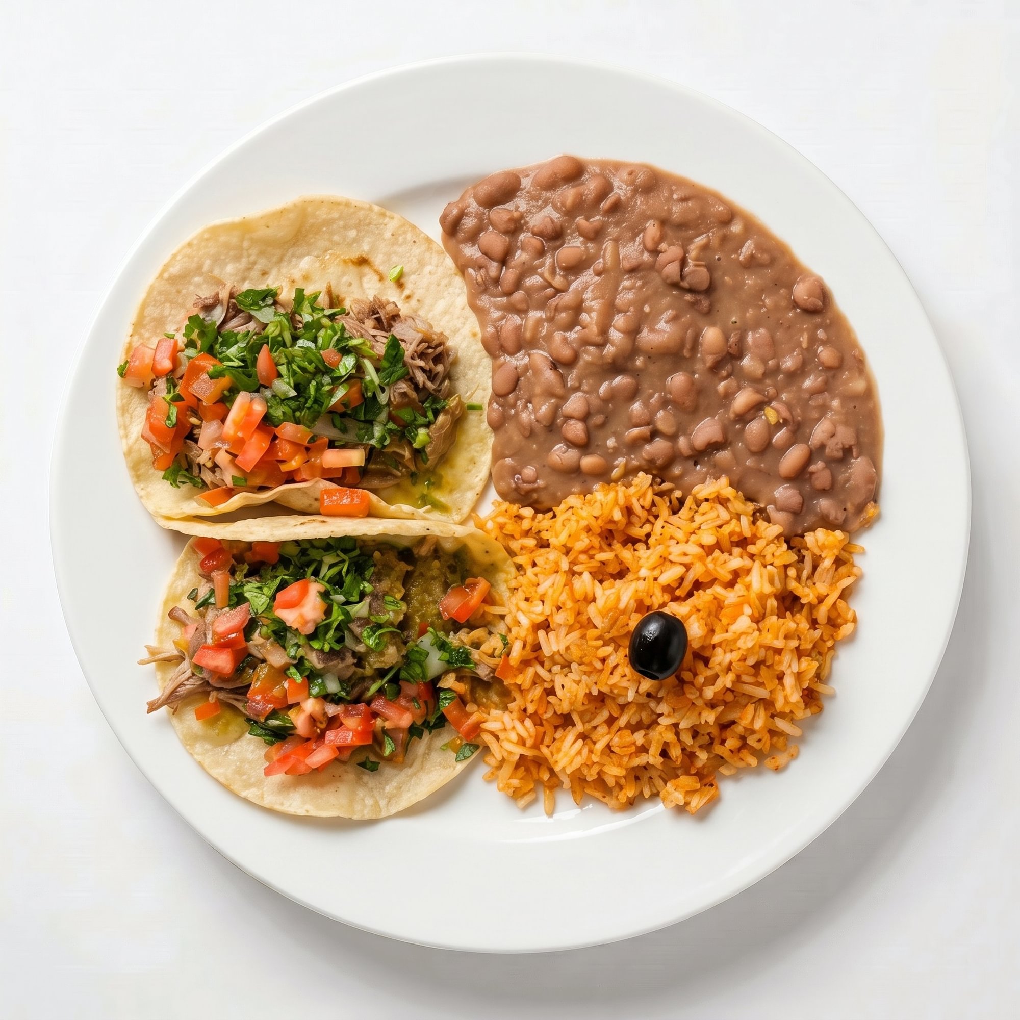 Plato de Tacos de Carnitas (Carnitas Taco Plate)