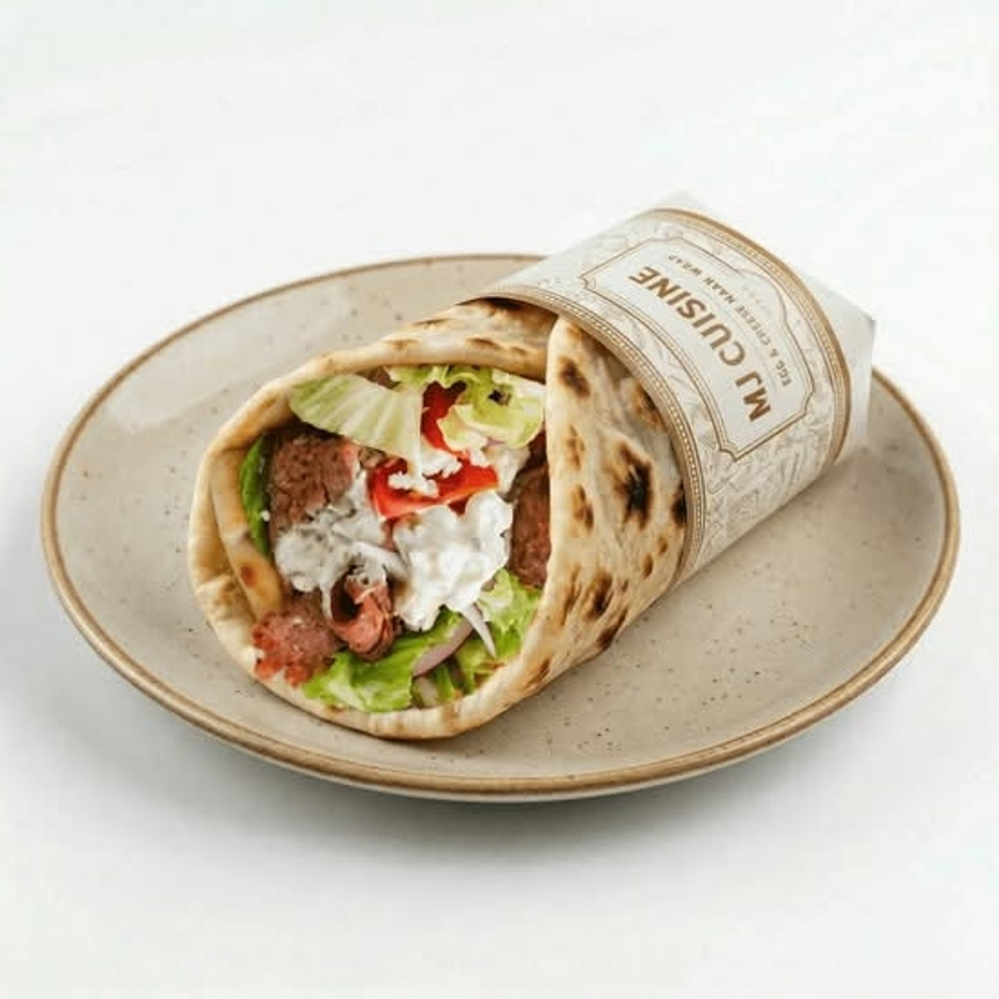 Lamb & Beef Gyro Naan Wrap (🟢)