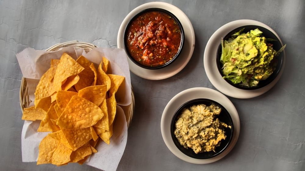 Three Dips (Guacamole, Spinach & Salsa)