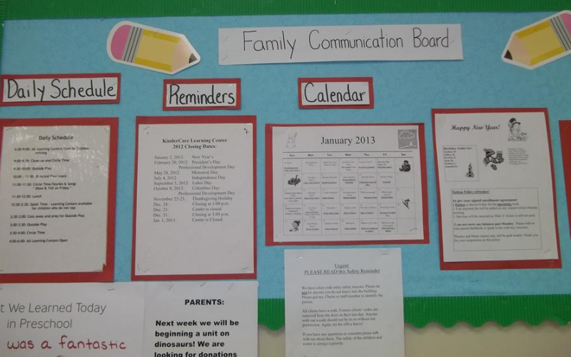 Our center communication board