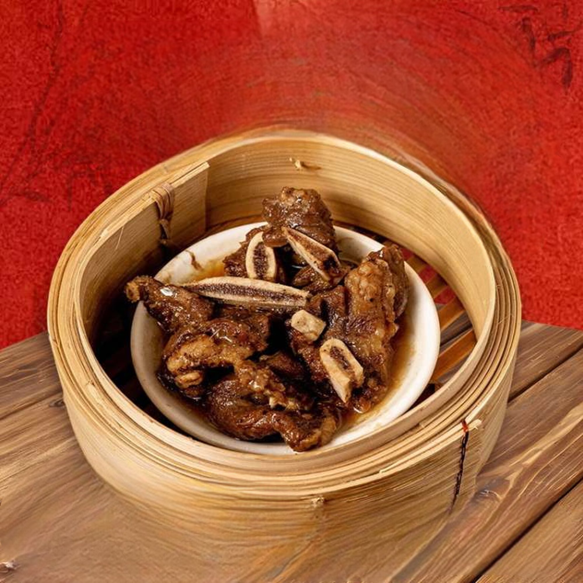 A10. 黑椒牛仔骨/Steamed Short Rib w. Black Pepper Sauce Dim Sum