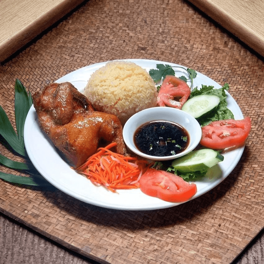 Golden Cornish Hen with Buttered Rice