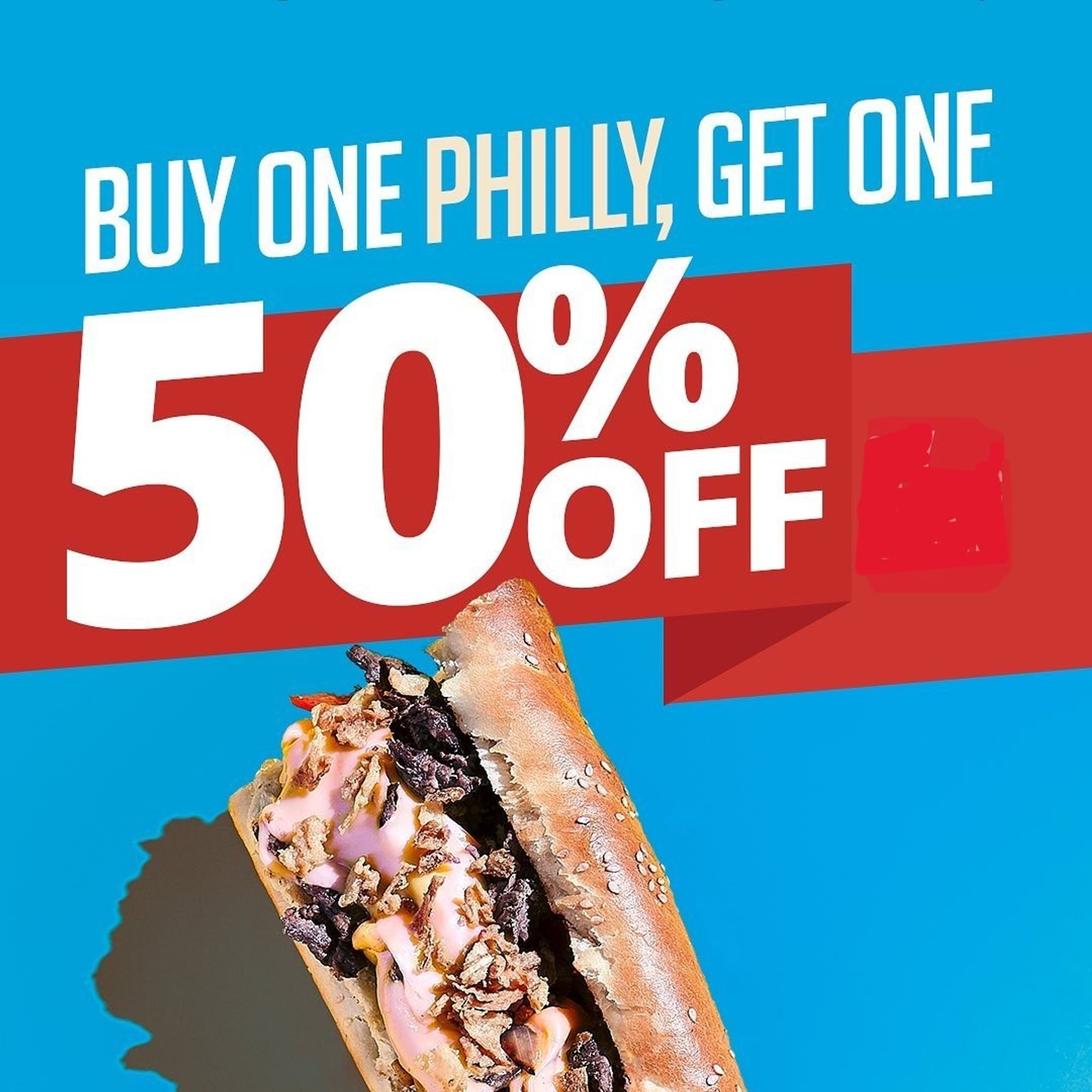 2 PHILLY BEEF (BOGO 50% OFF)