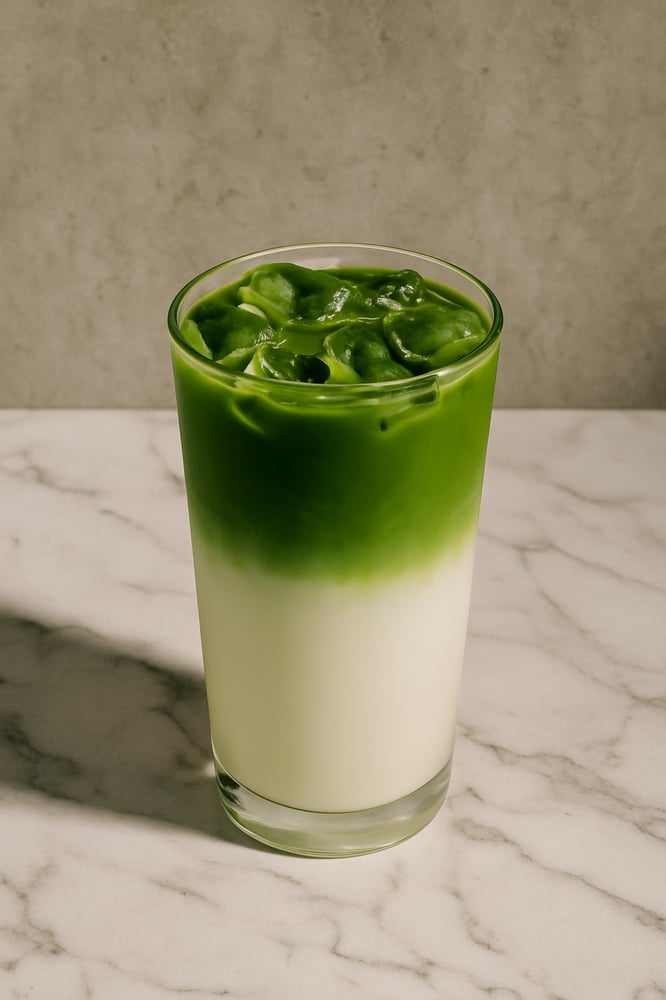 Black Raspberry Matcha Latte