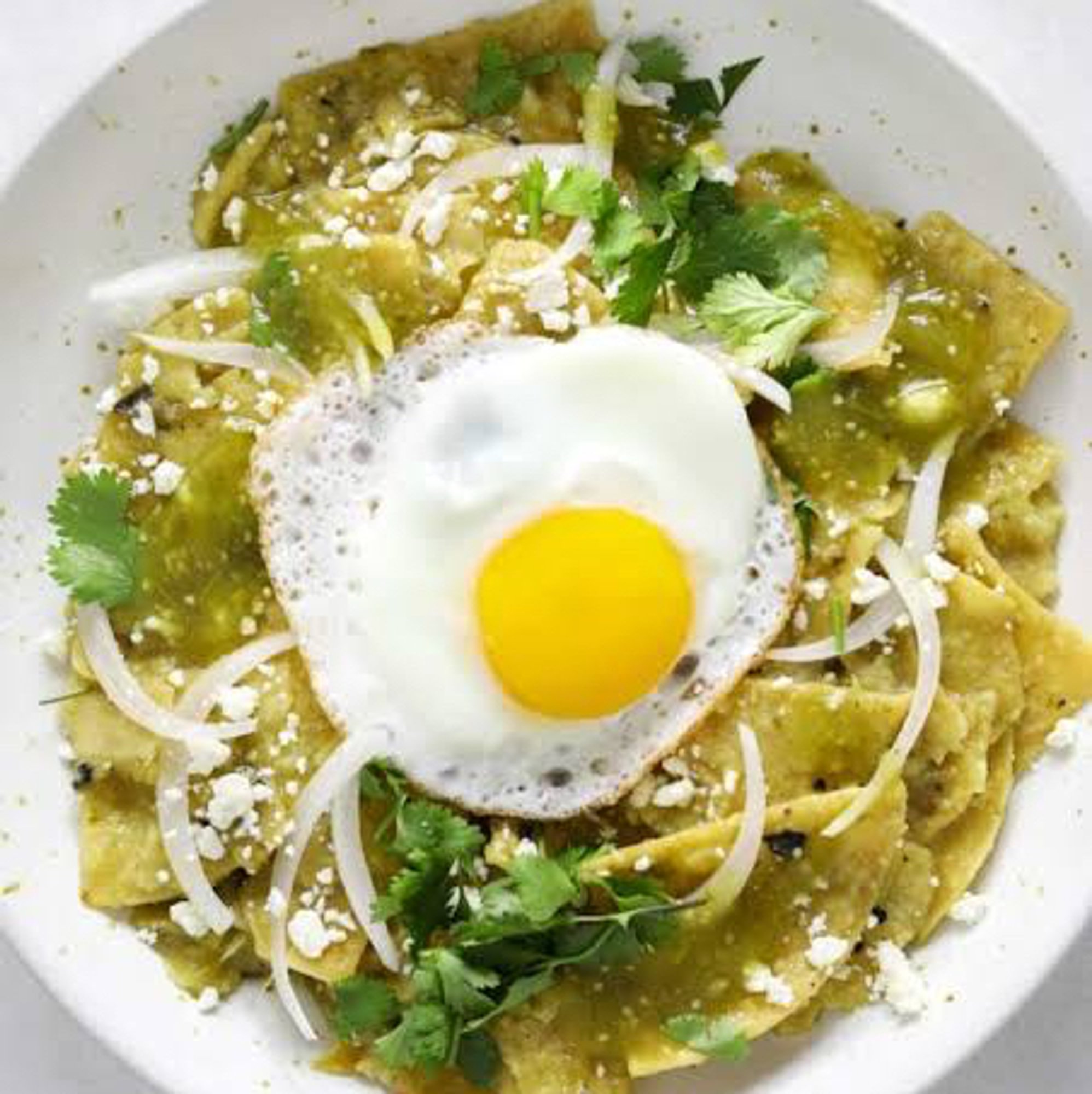 Chilaquiles Salsa Verde 2 Huevos
