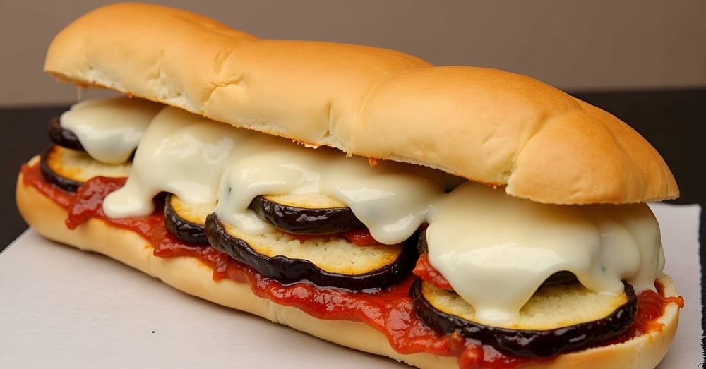Eggplant parmigiana sub