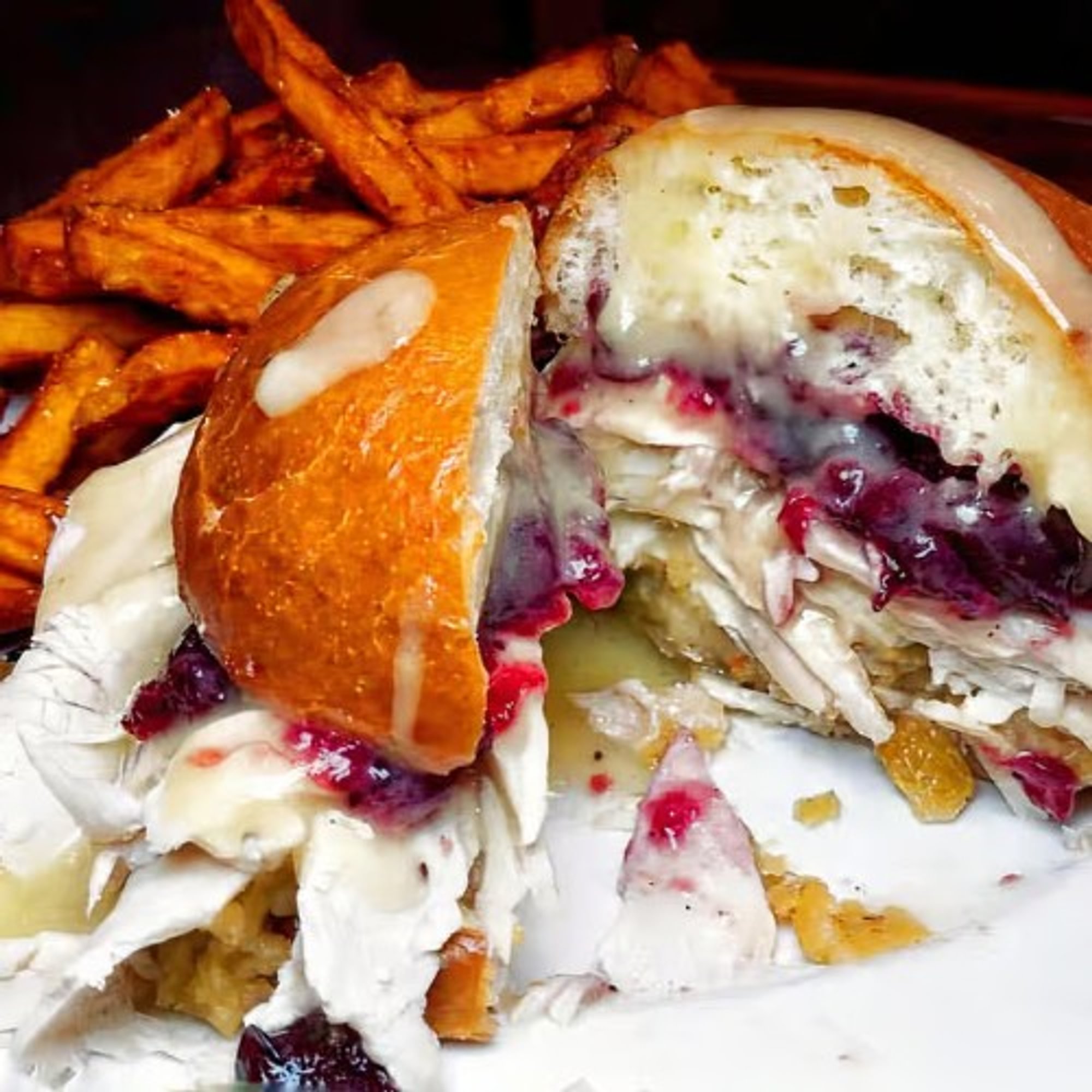 Thanksgiving on a Roll Sandwich