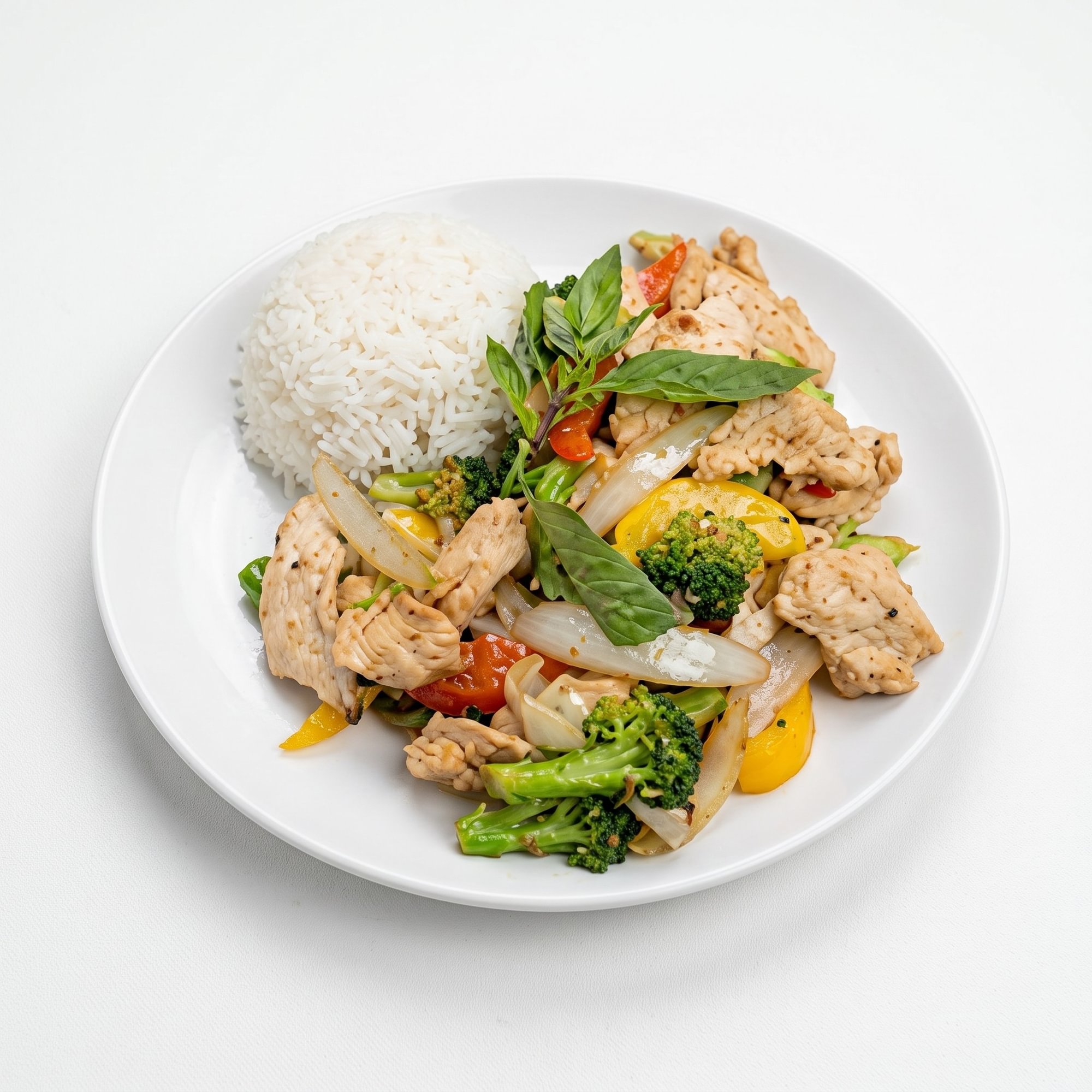Chicken Basil Rice Bowl