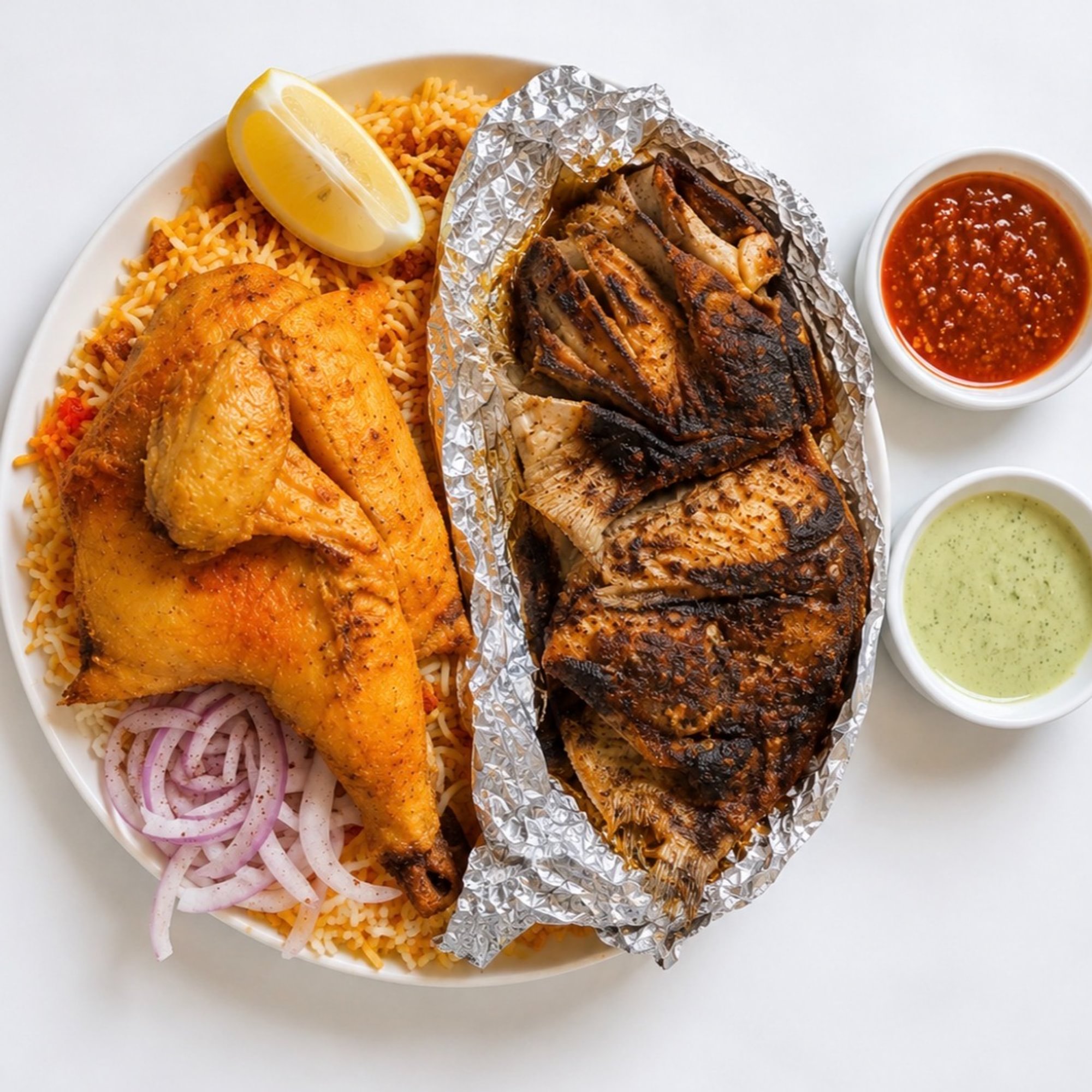 Lamb Haneeth & Chicken Mandi
