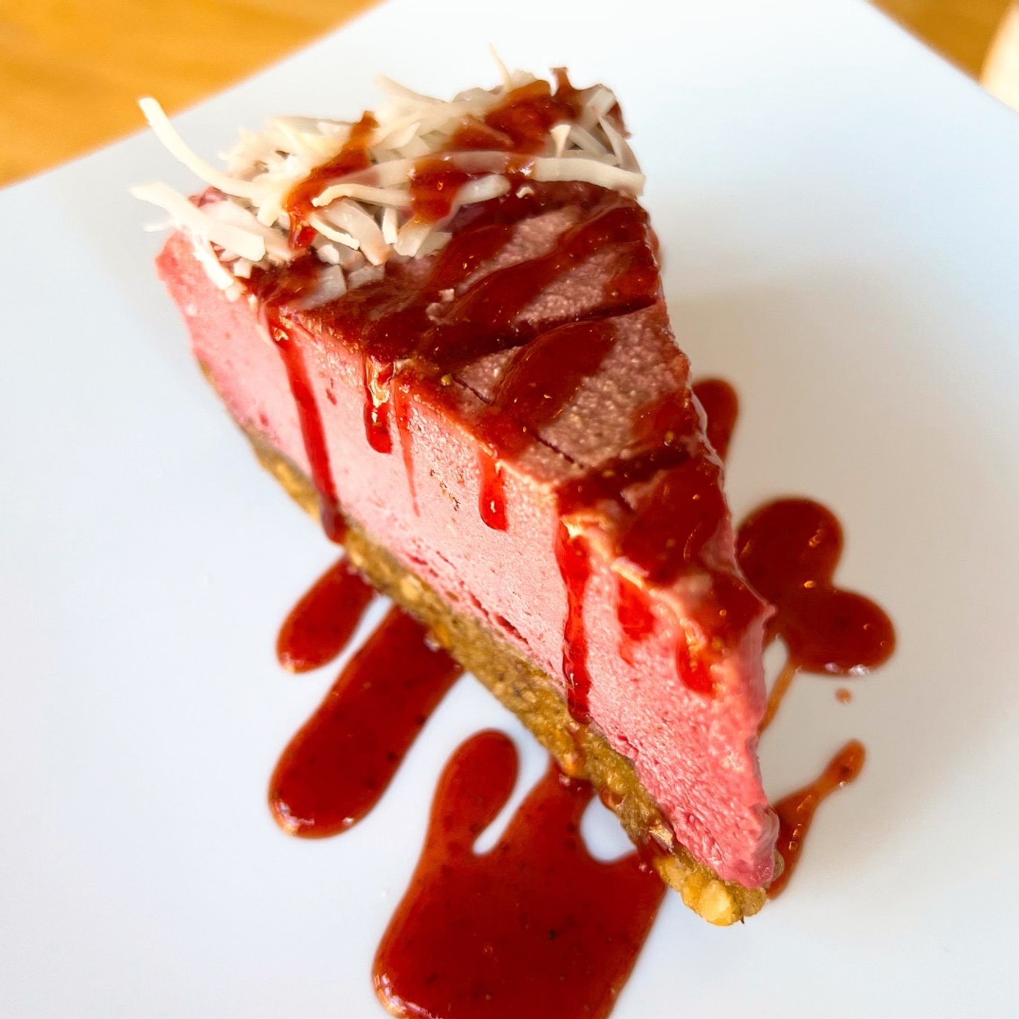 Slice of Strawberry Cheesecake