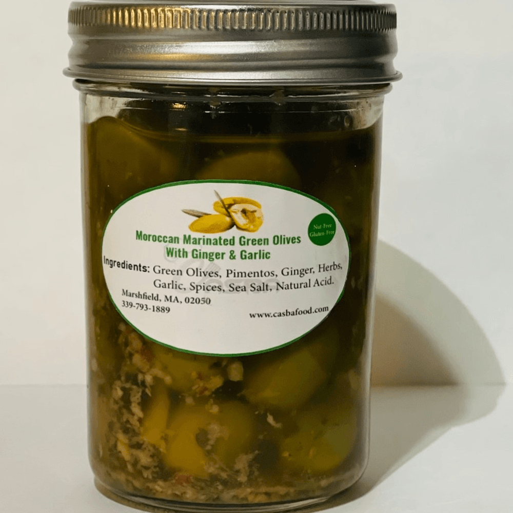 Moroccan Marinated Green Olives Small