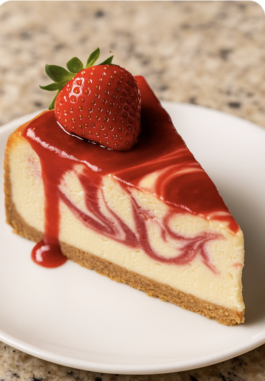 Strawberry Swirl Cheesecake