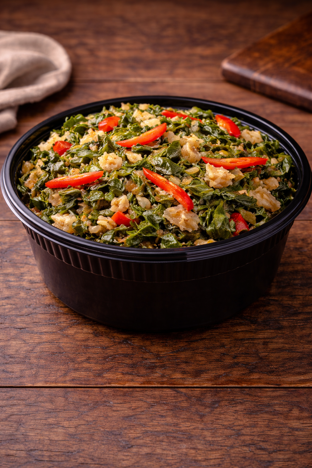 Callaloo and salt fish only - Small container