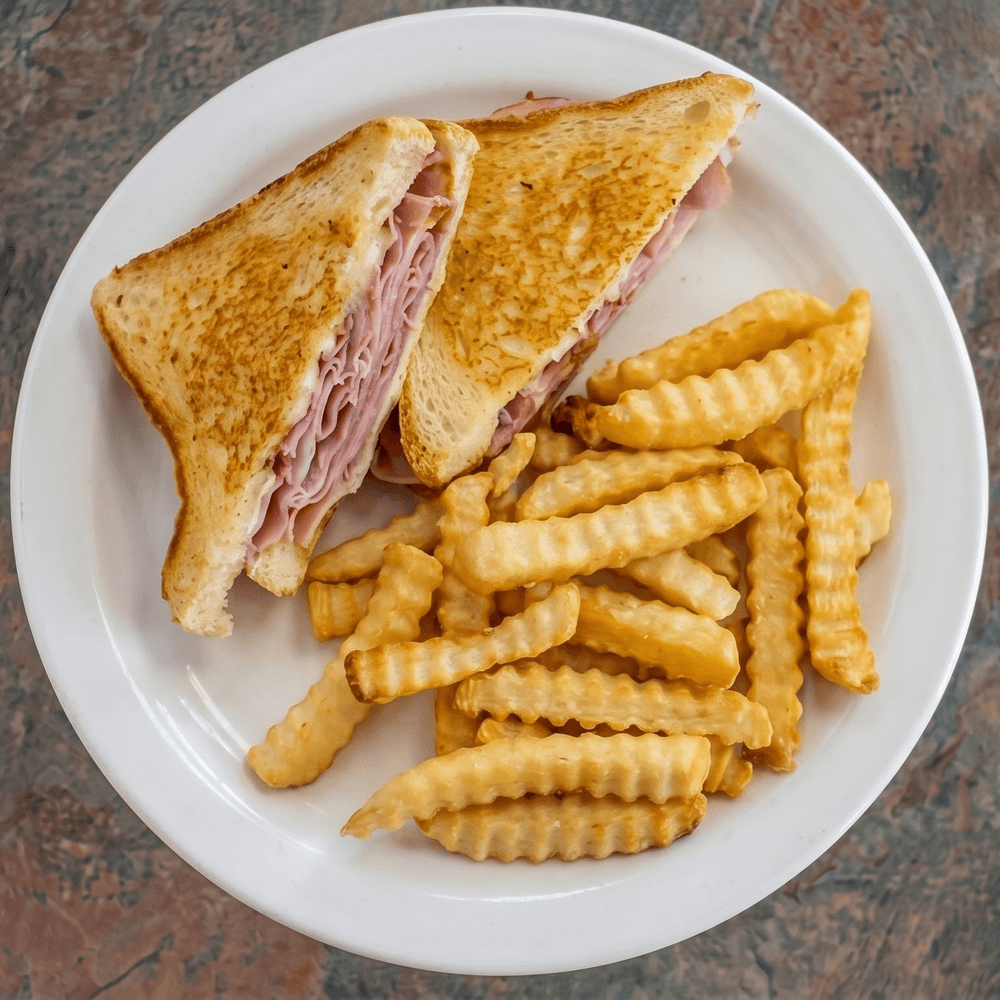 Grilled Ham & Cheese with Fries