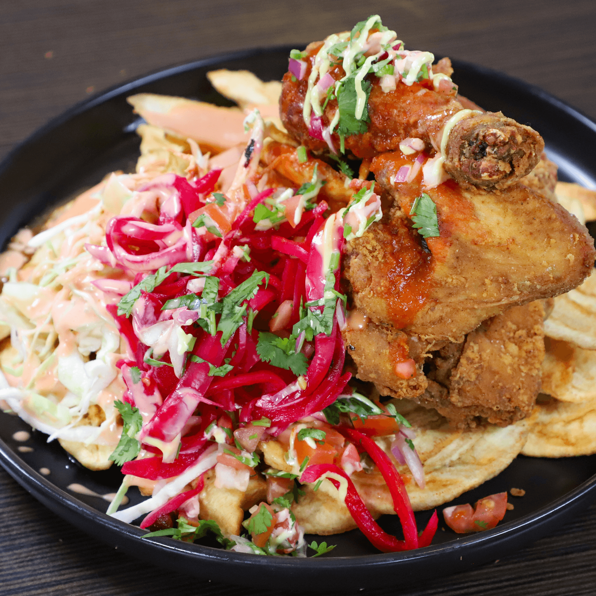 Pollo Con Tajadas De Plátano Verde
