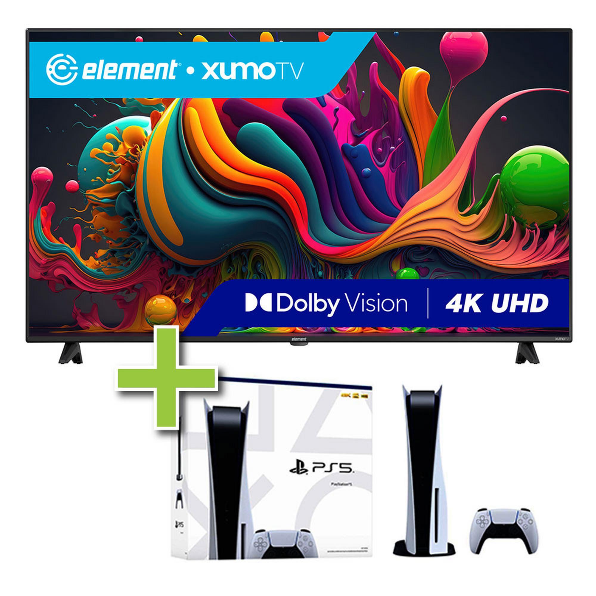 65" Element Xumo 4K Ultra HD Smart TV & PlayStation 5 Disc Console 825GB