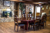 Fireplace room with table Fireplace room with table