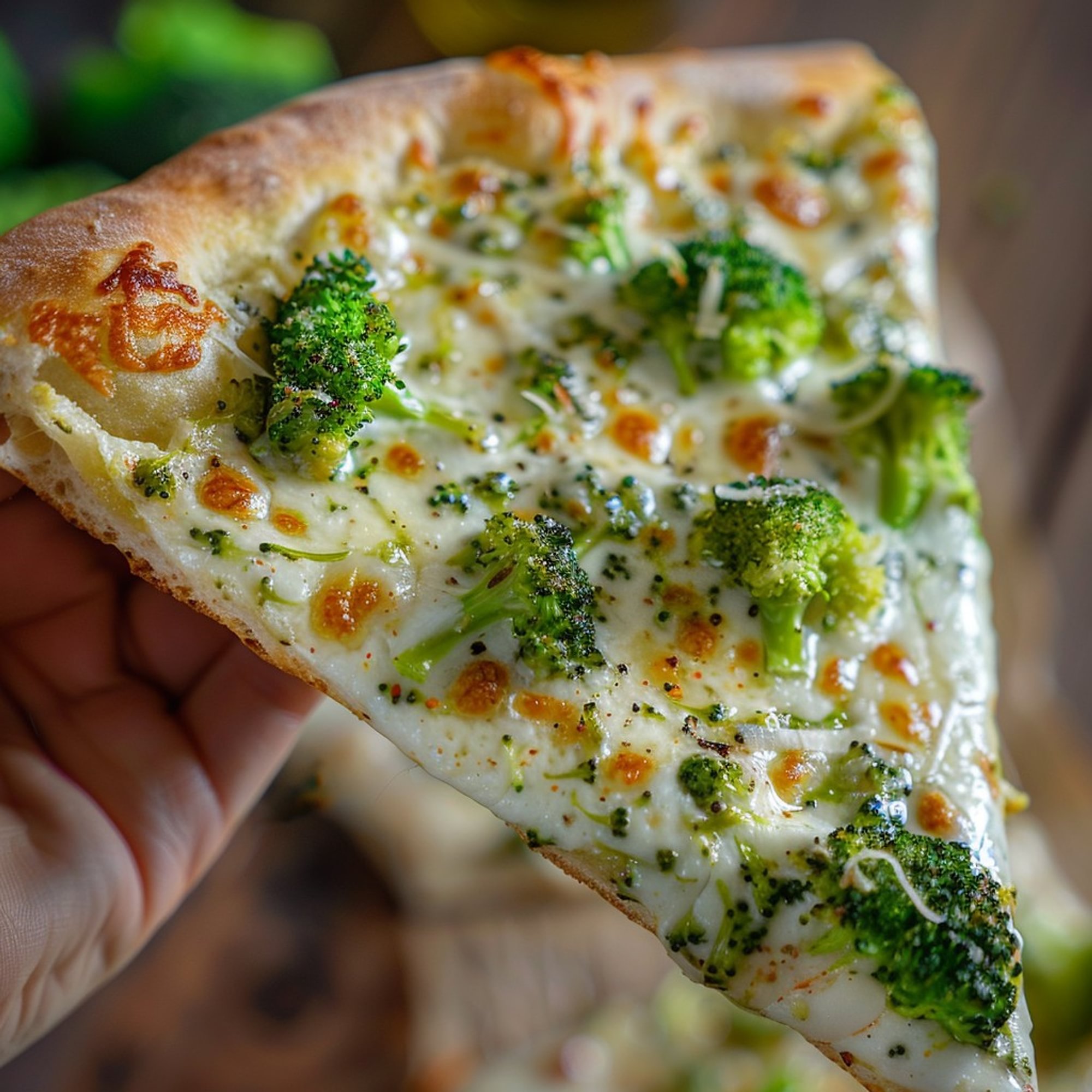 White Broccoli Pizza