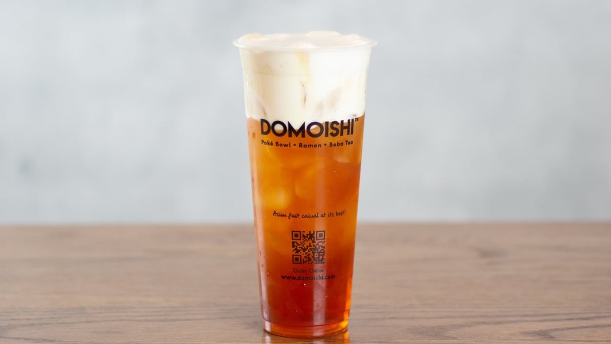 Lychee black tea with cream