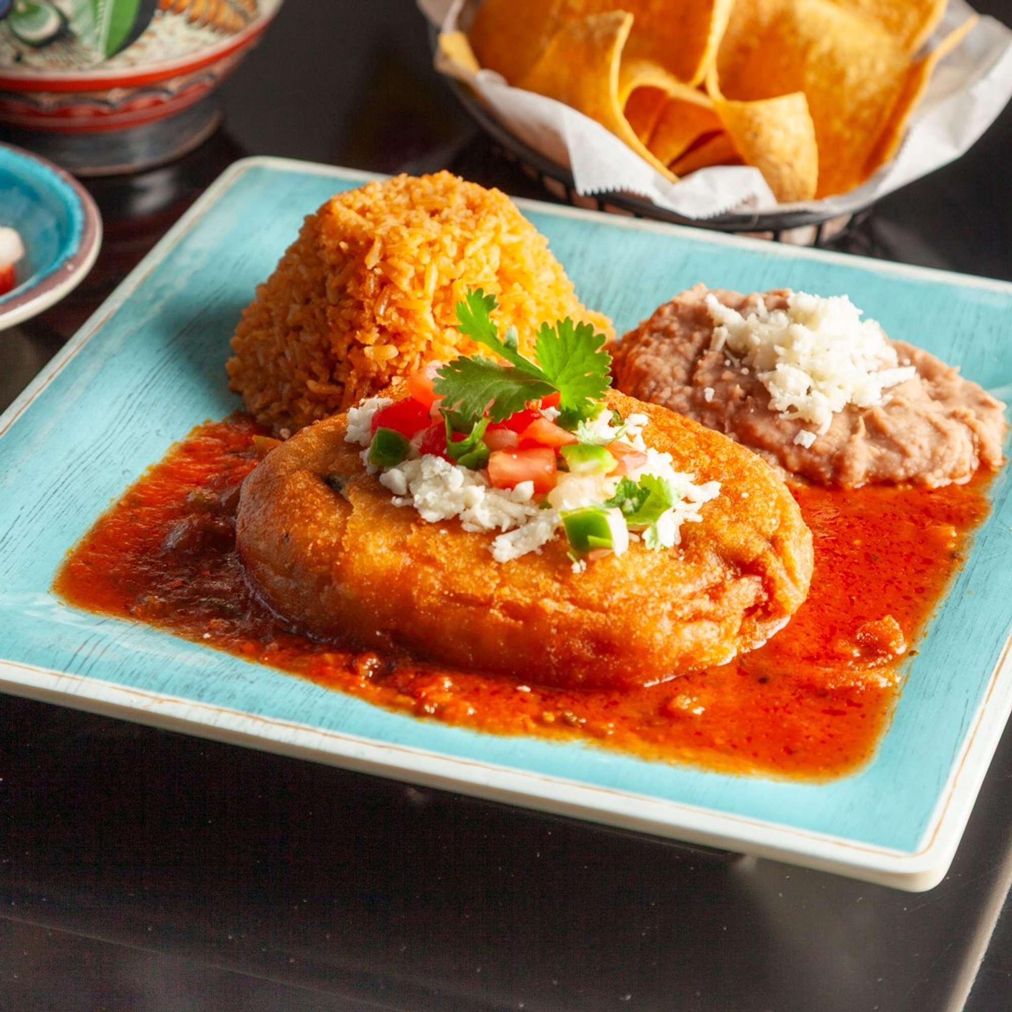 P. Cheese Stuffed Chile / Chile Relleno de Queso
