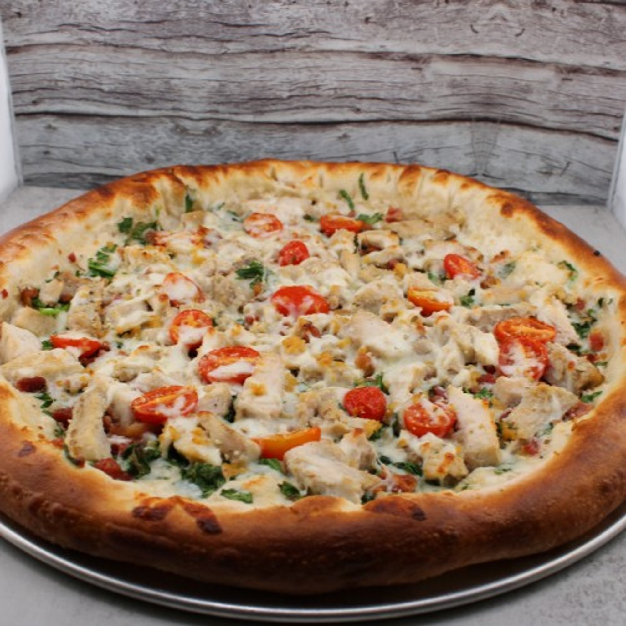 Chandler's Chicken Alfredo Pizza