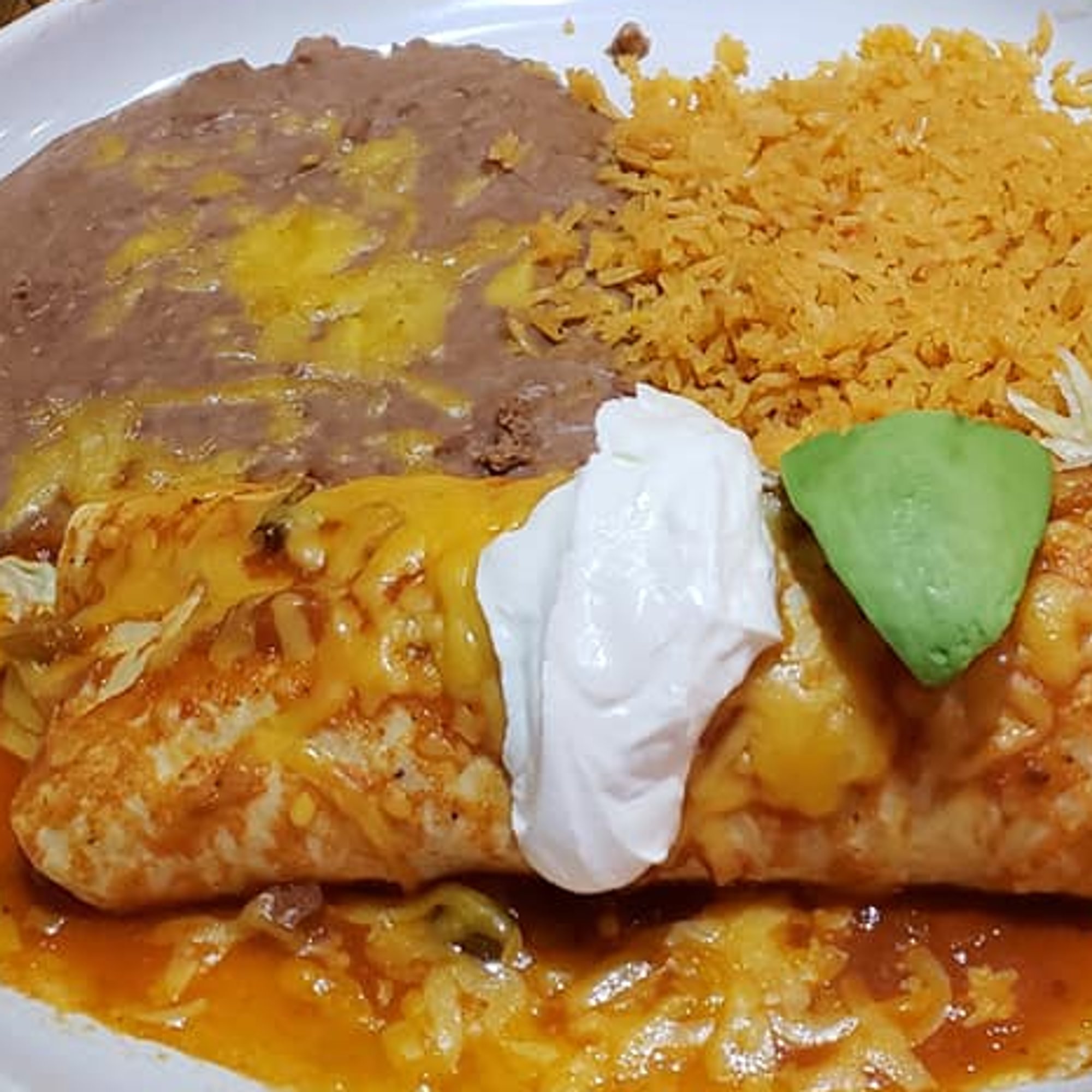 Enchilada with Rice and Bean