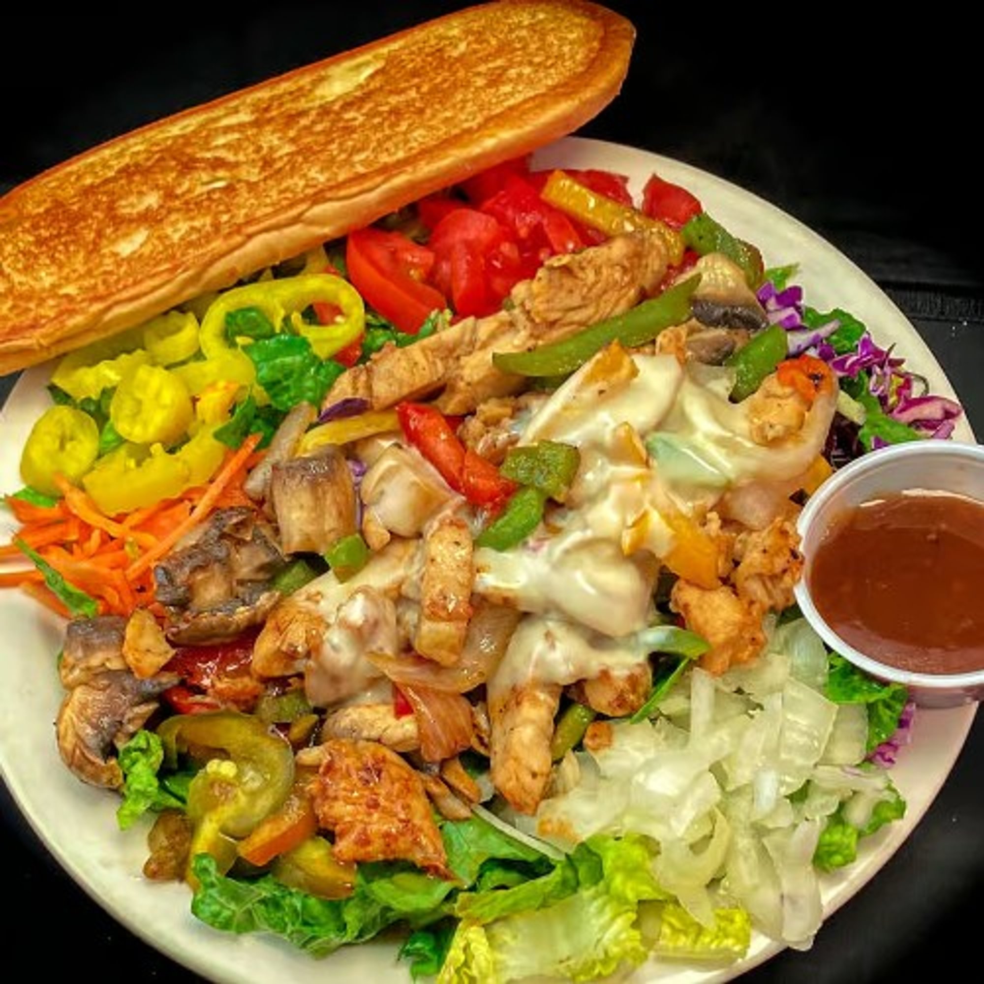 Grilled Chicken Pita Salad