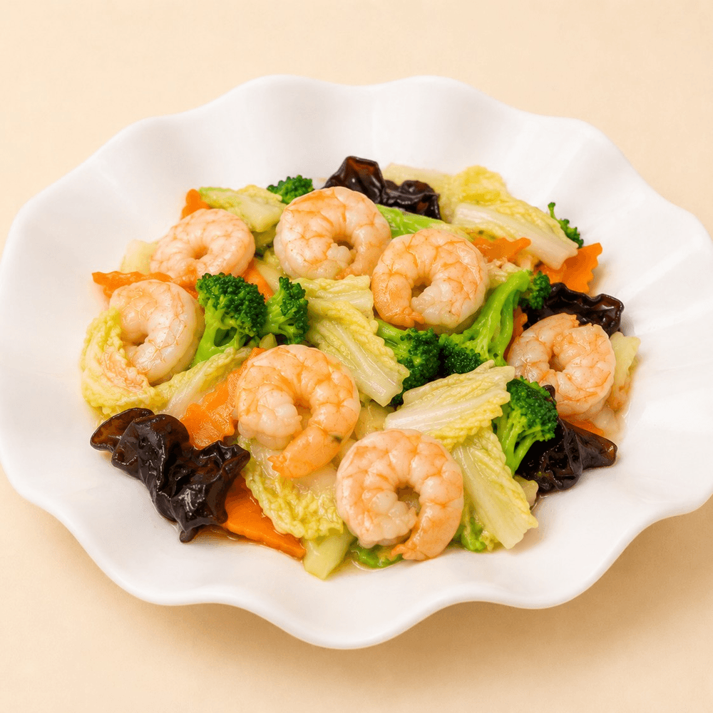 Shrimp with Mixed Vegetables / 虾仁蔬菜烩