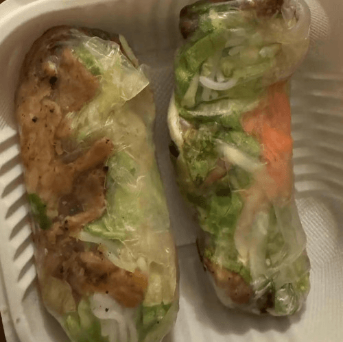 A9.  Grilled chicken summer rolls (2 pcs)