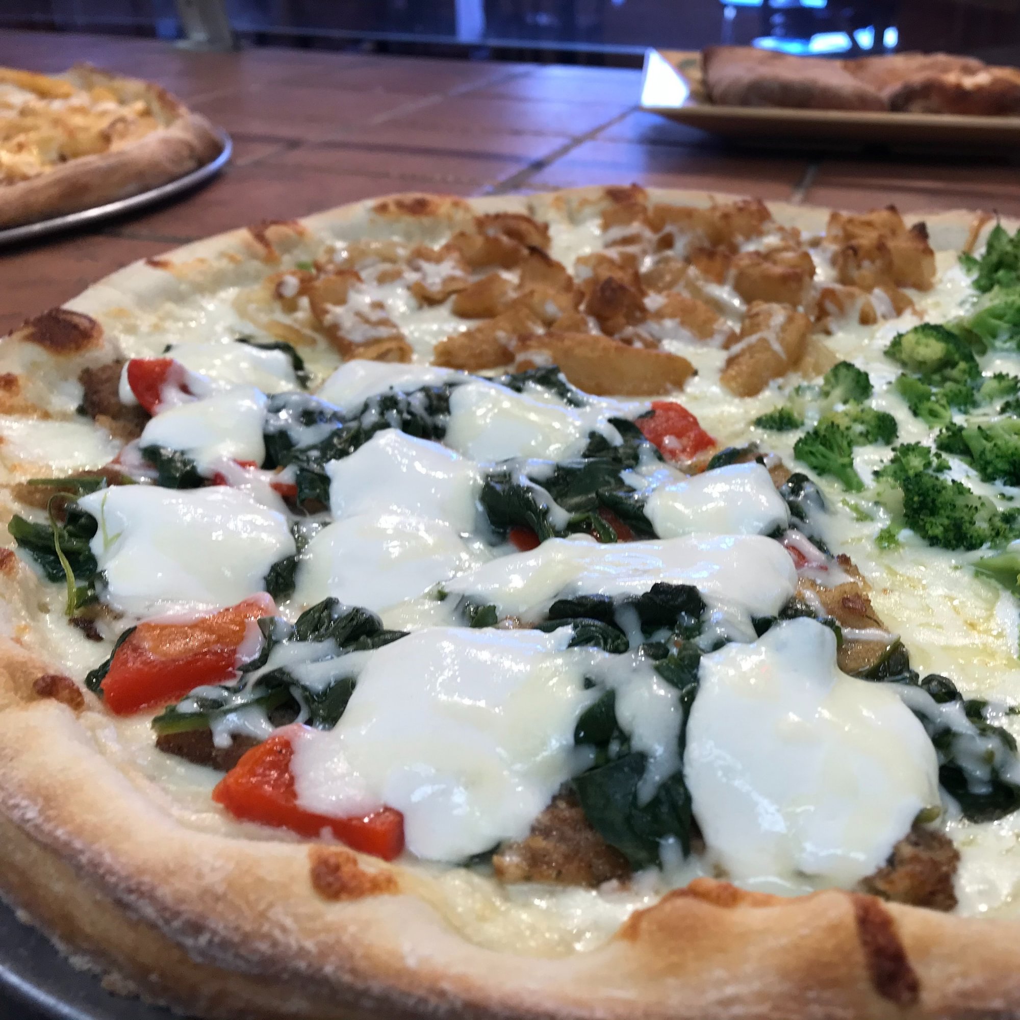 Eggplant & Spinach Balsamic Pizza