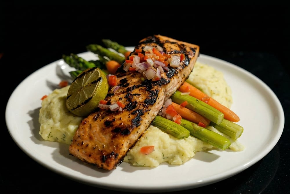Pan Seared Salmon (Wild Caught) & Shrimp