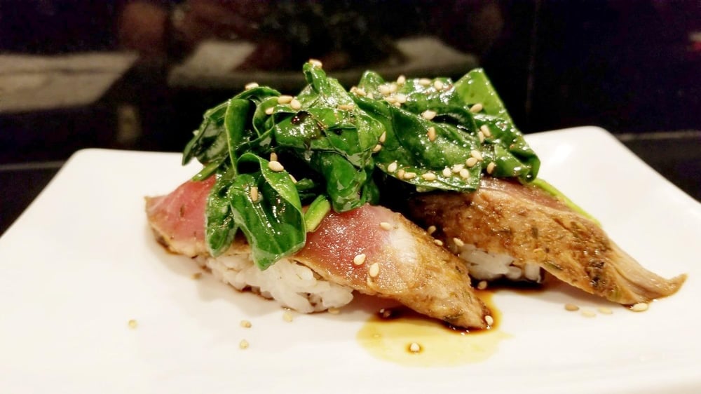 Cajun Tuna w/ Spinach Sushi, 2pc