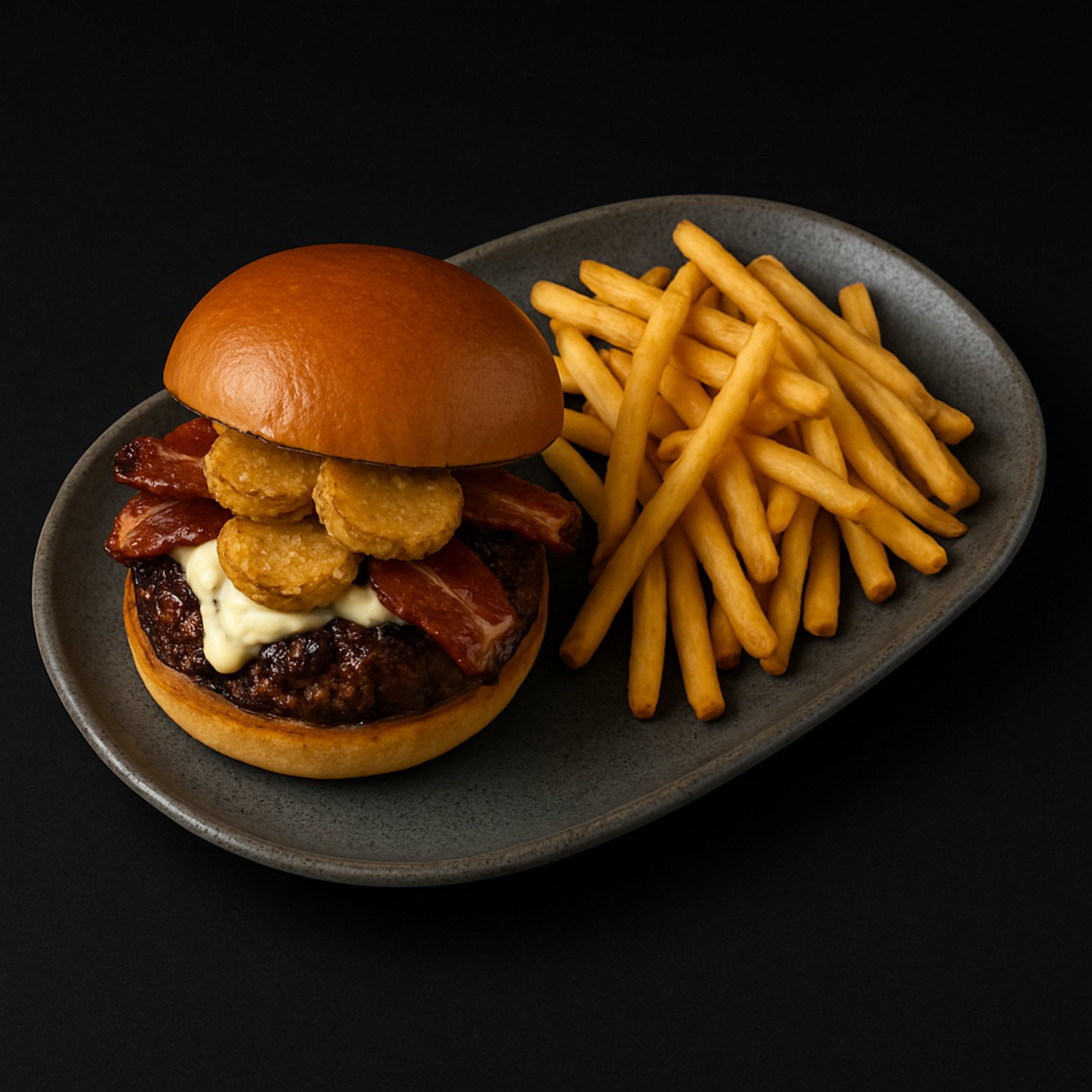 Blue Bacon Smash Burger