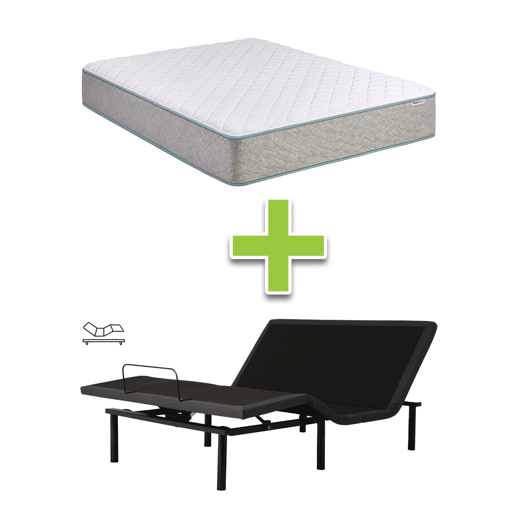 Baselogic Silver Adjustable Bed w/ Mattress - Queen