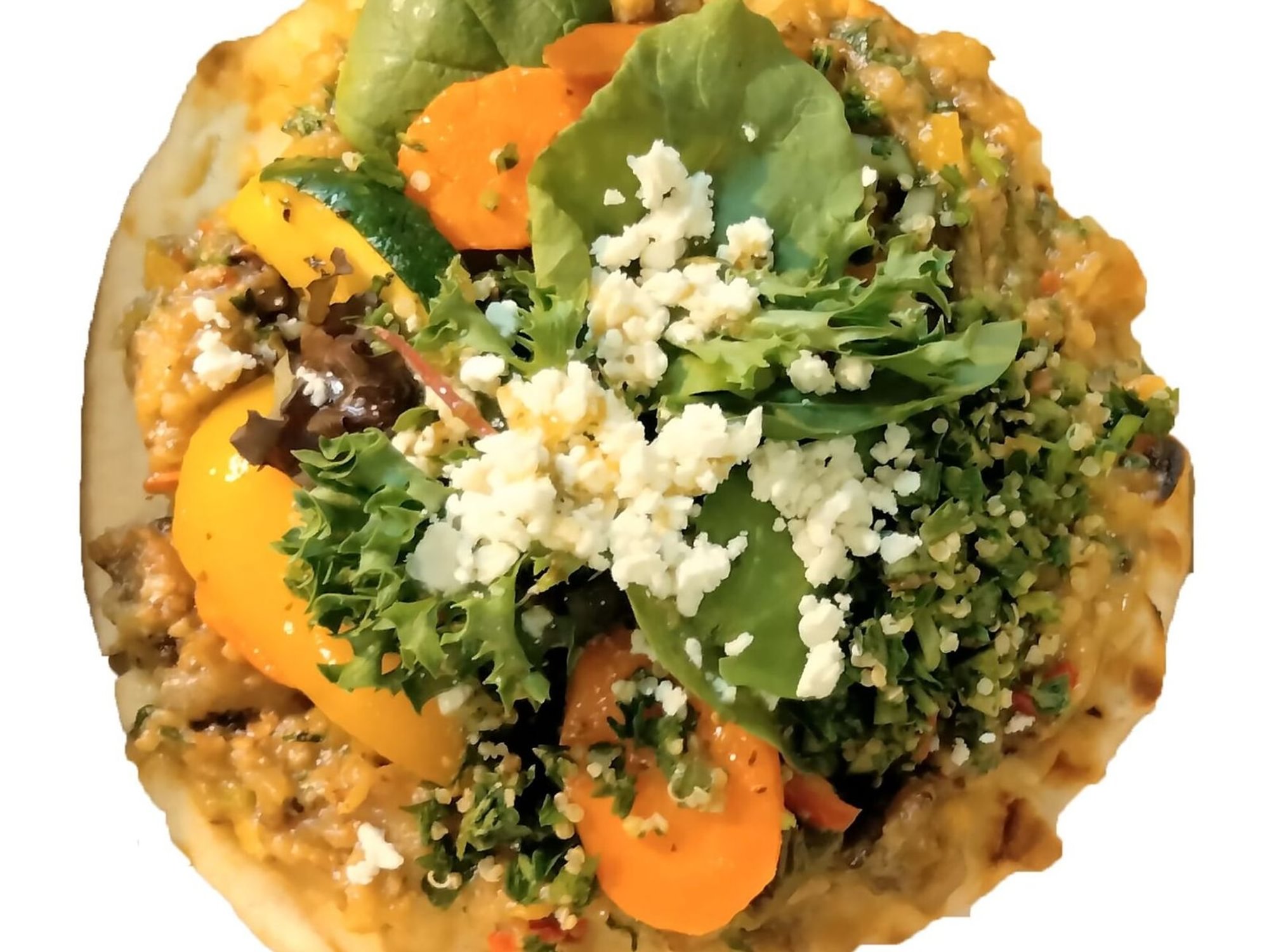 Open Veggie Pita
