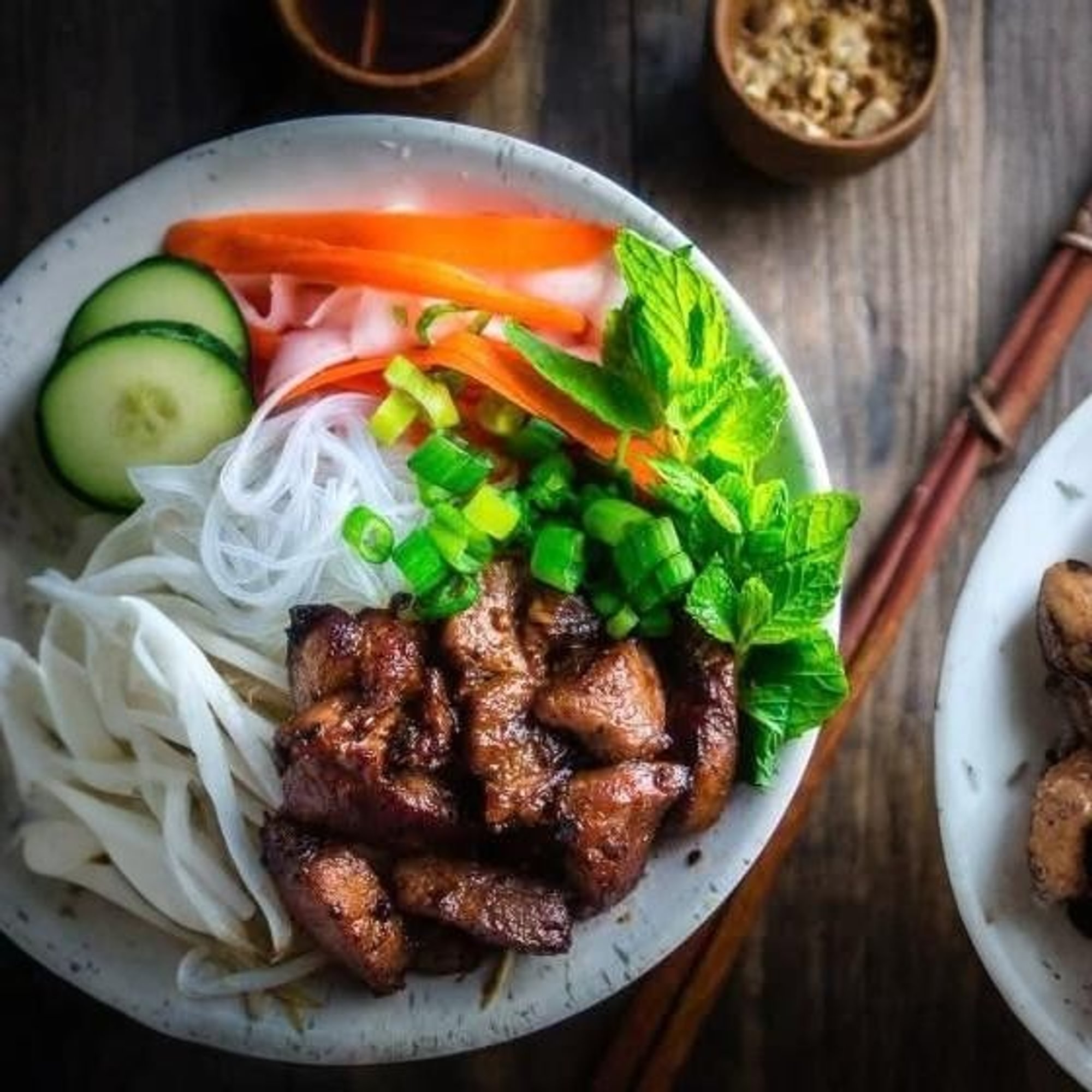 48. Vermicelli with Grilled Marinated Pork / Bún Thịt Nướng