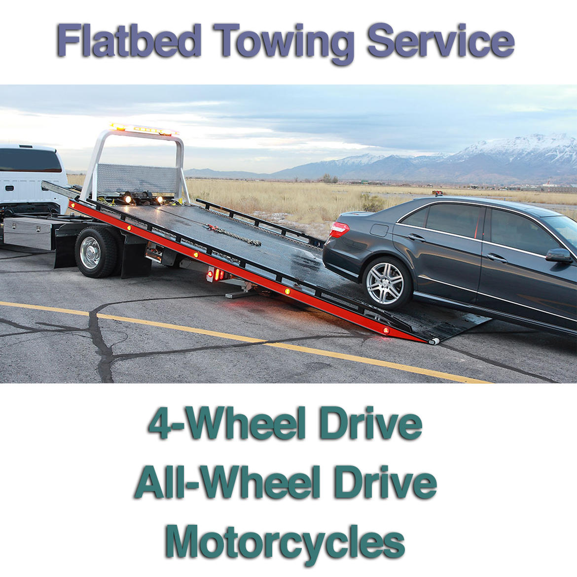 Towing with all wheels on the ground Towing with all wheels on the ground