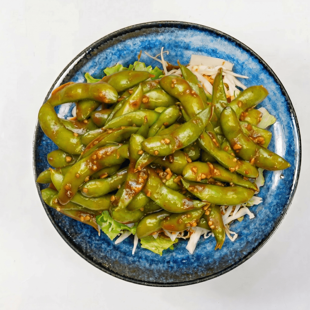 Spicy Garlic Edamame