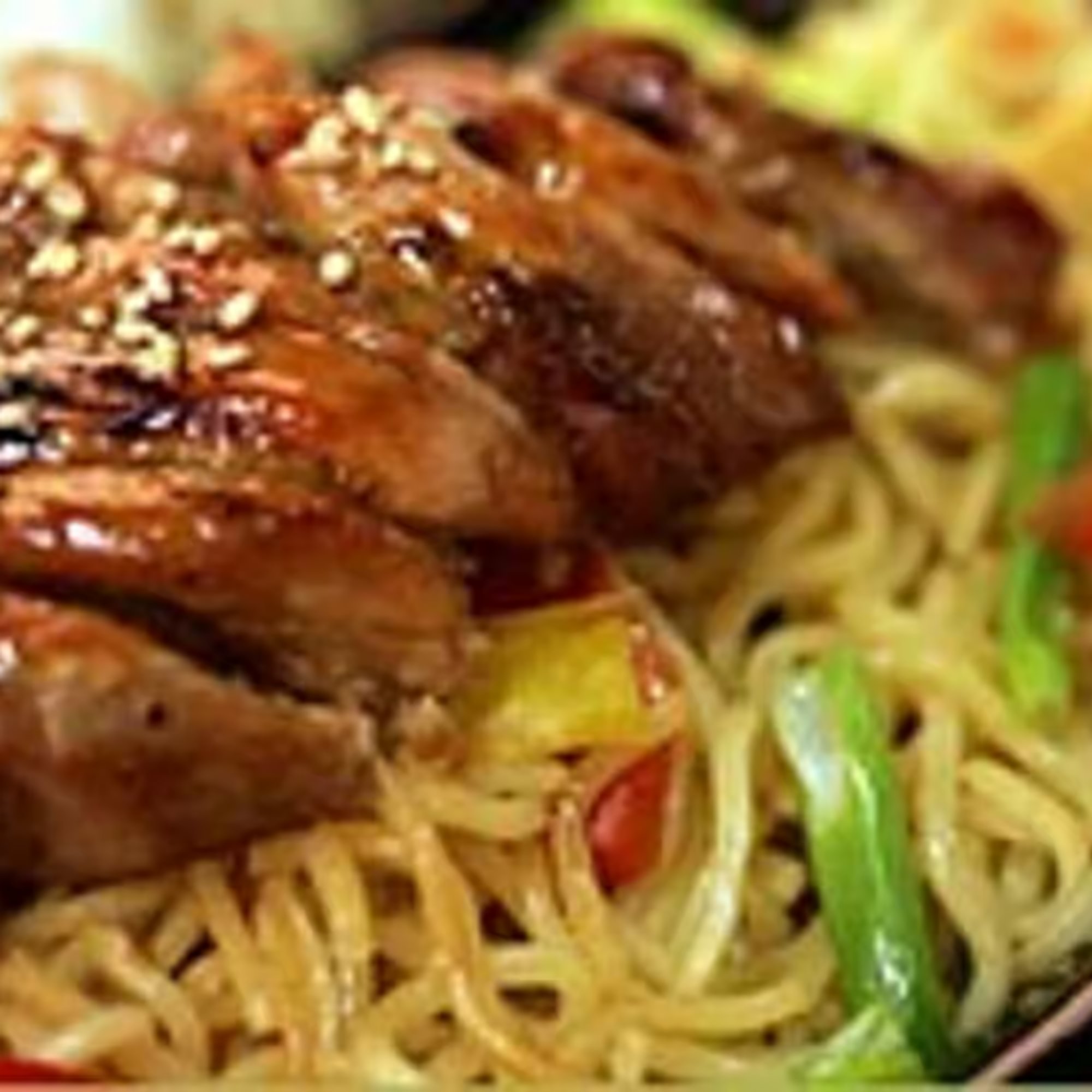 Yakisoba Noodle and Shrimp Plate