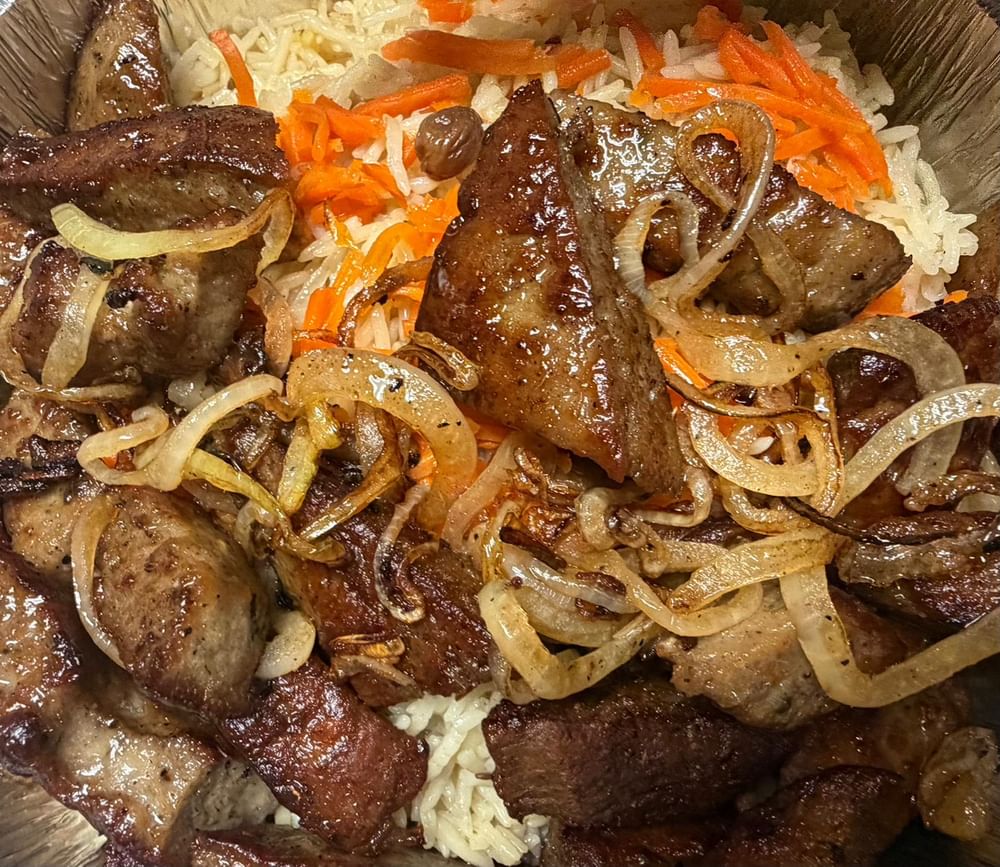6. Gyro Meat Over Pulao Rice