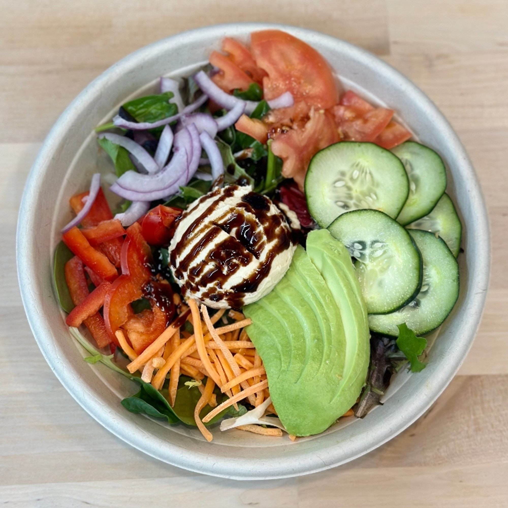 Hummus Veggie Salad