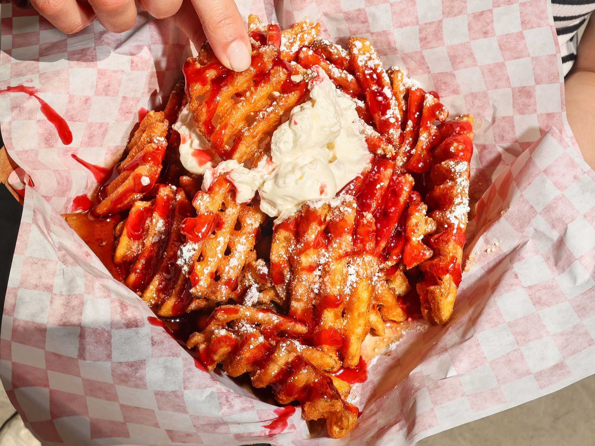 Waffle Fries & Whipped Cream