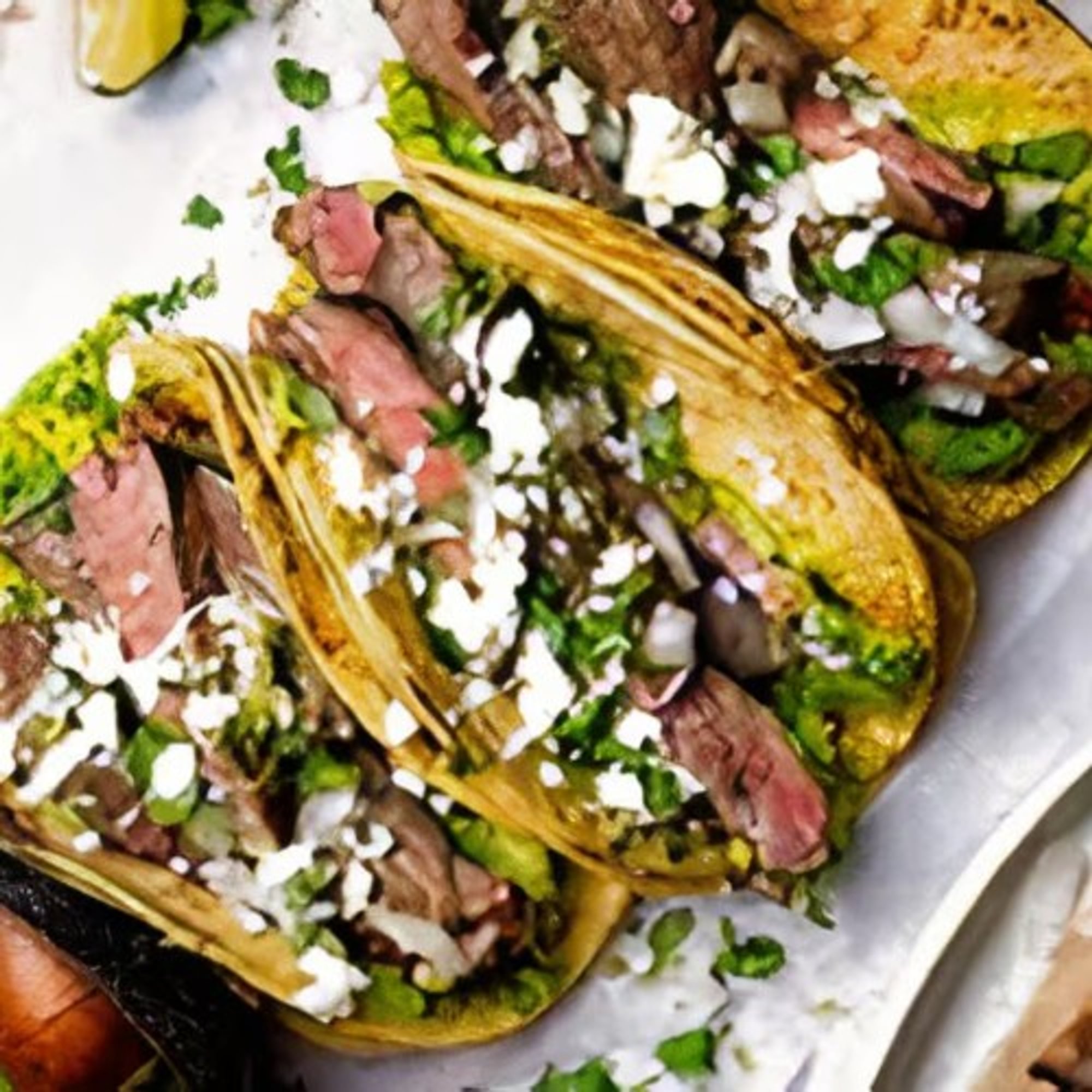 Garlic Lime Steak Taco