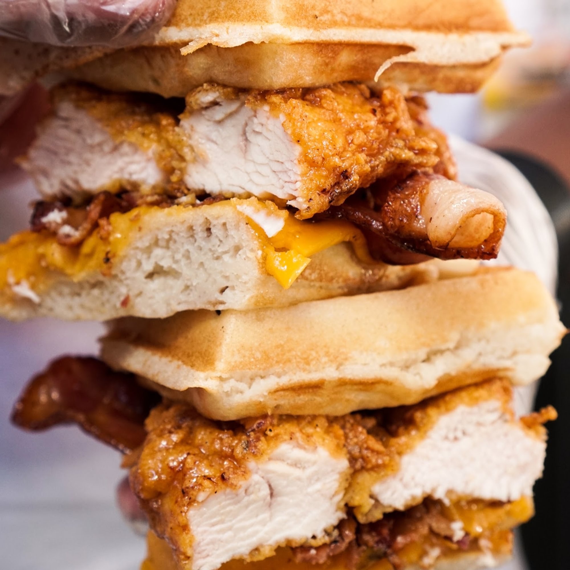 Chicken And Waffle Sandwich