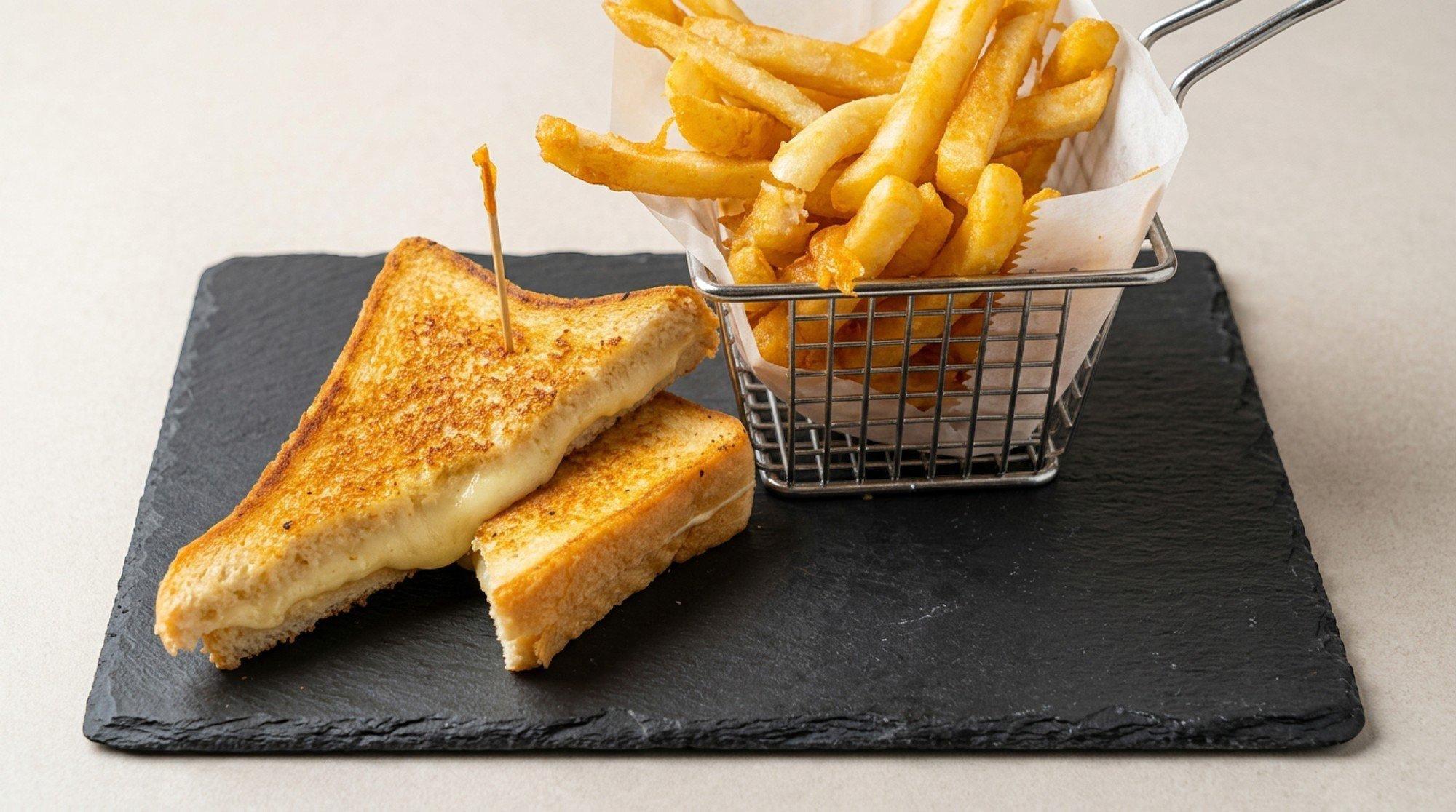 Grilled Cheese with Fries Children Kids